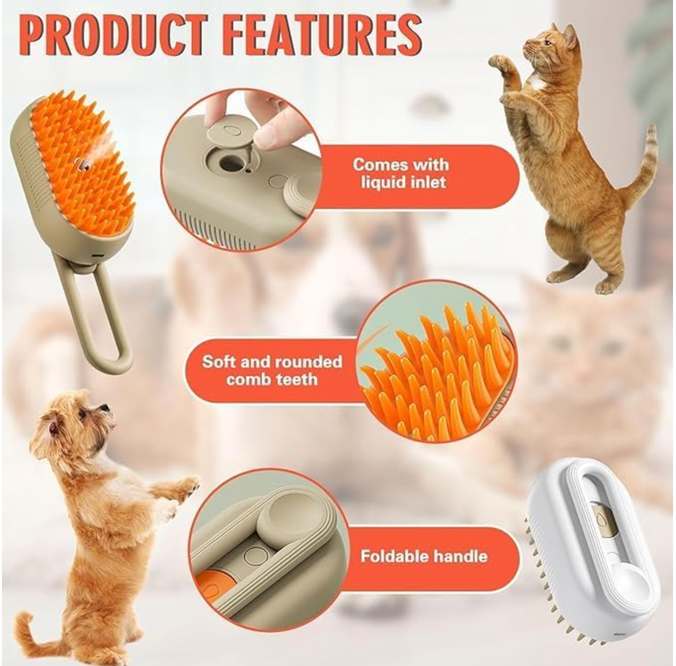 Steam Brush for Dog/Cat