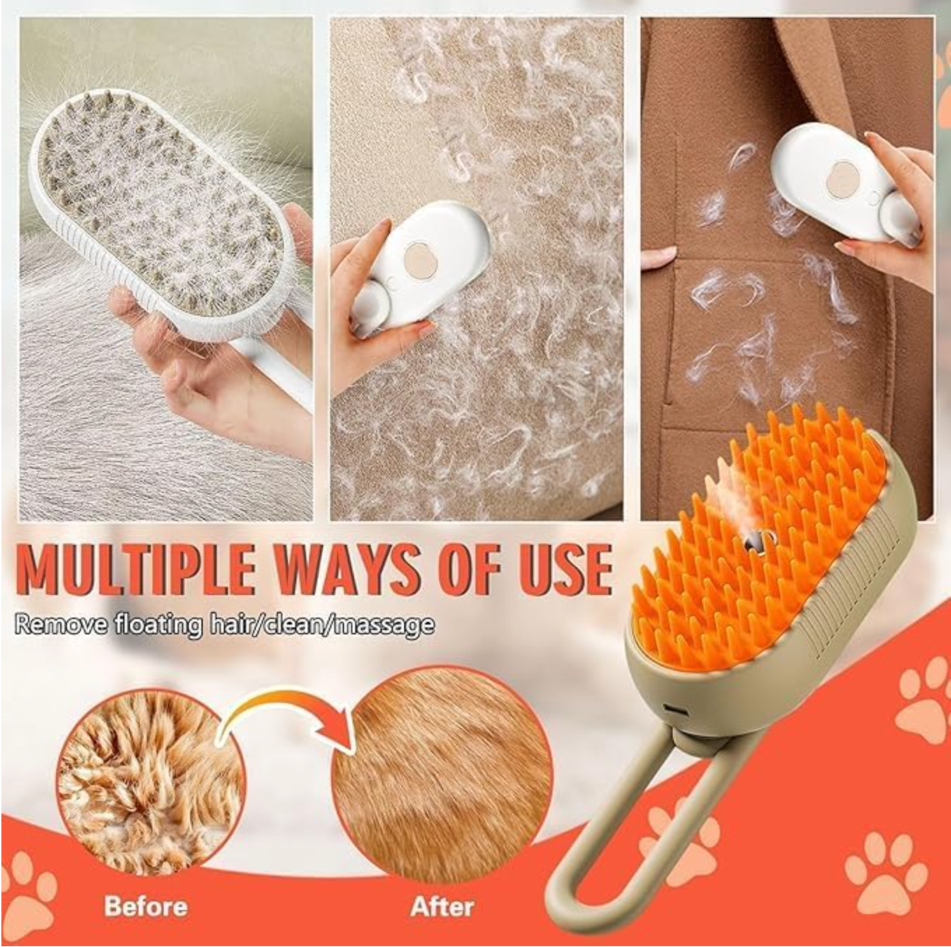 Steam Brush for Dog/Cat